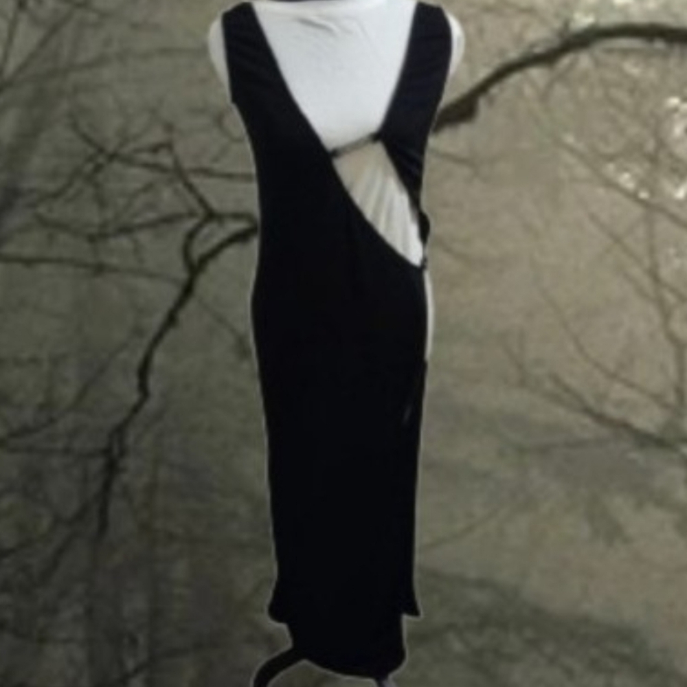 Vintage Vampy Black Diamontes Dress
